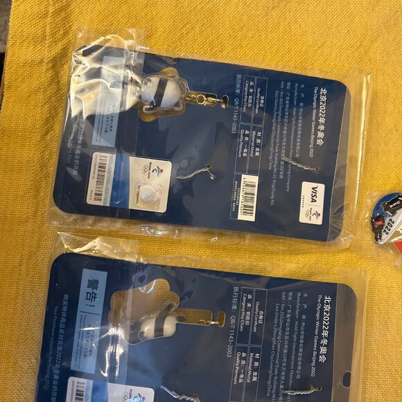 Beijing 2002 Winter Olympics official licensed key chain set with mascot Bing - Picture 5 of 5